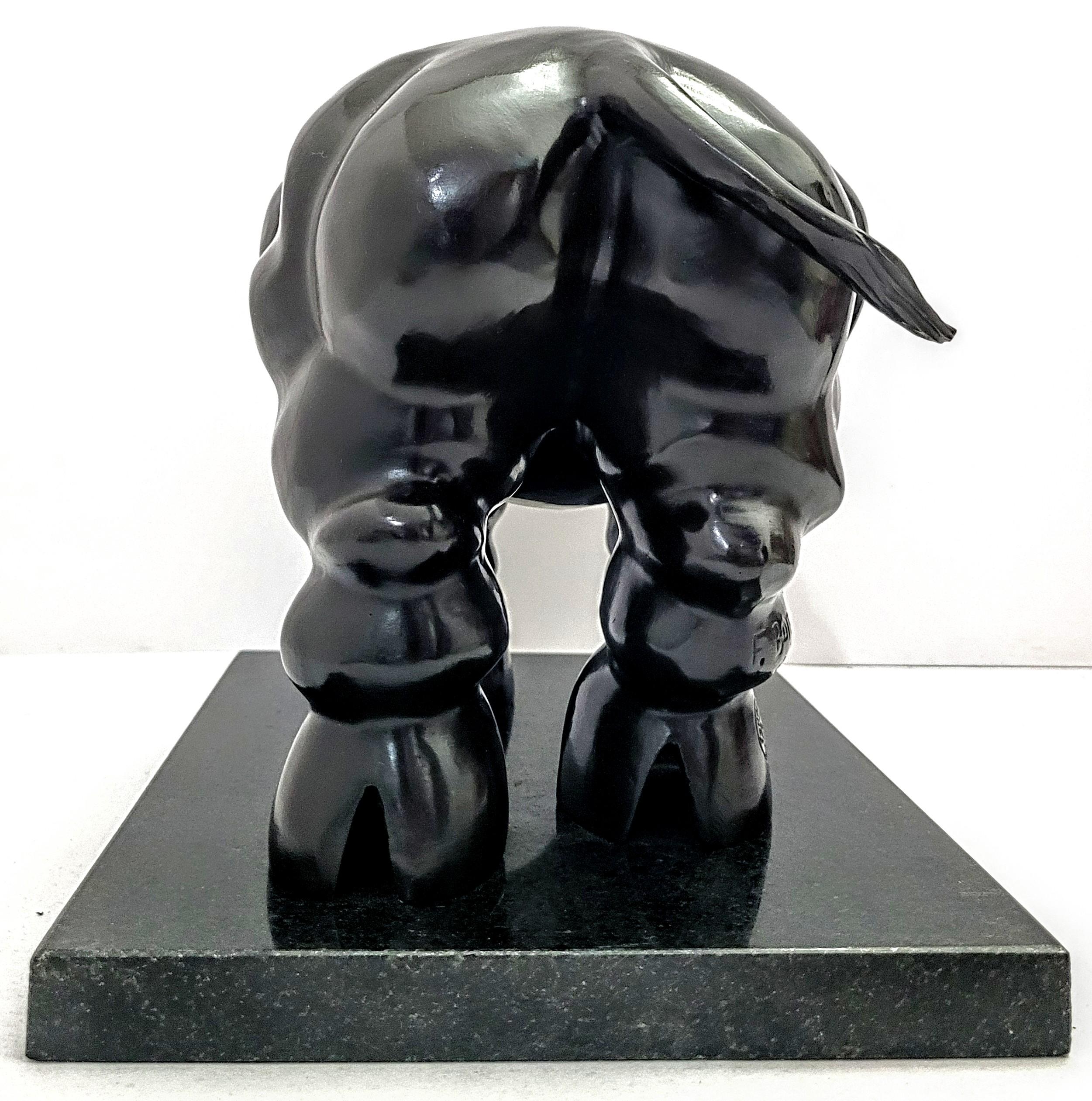 D'après Botero - Sculpture en bronze de taureau 1