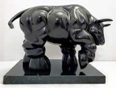 Dopo Botero - Scultura in bronzo di toro