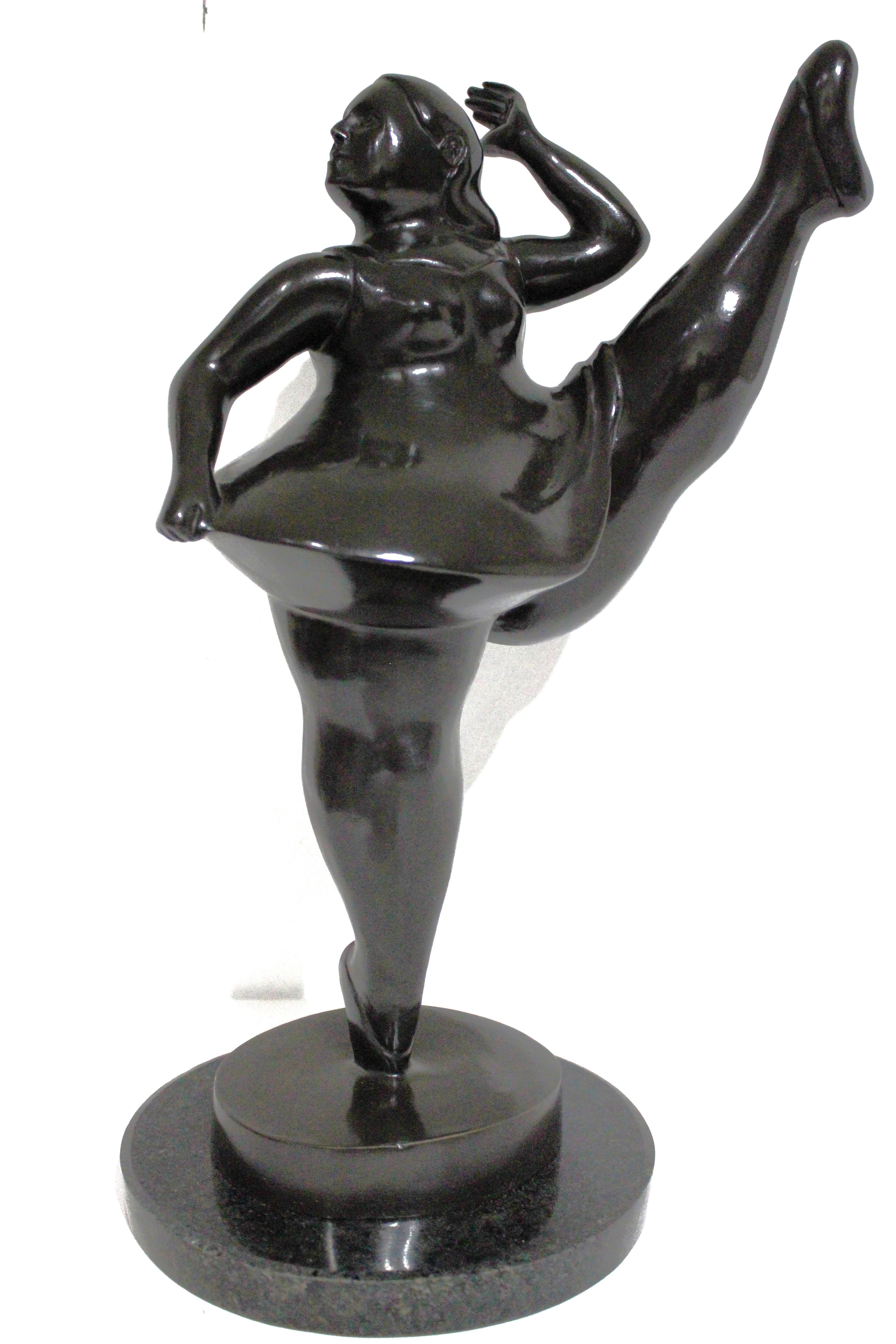 Nach Botero – Tänzerin-Bronzeskulptur