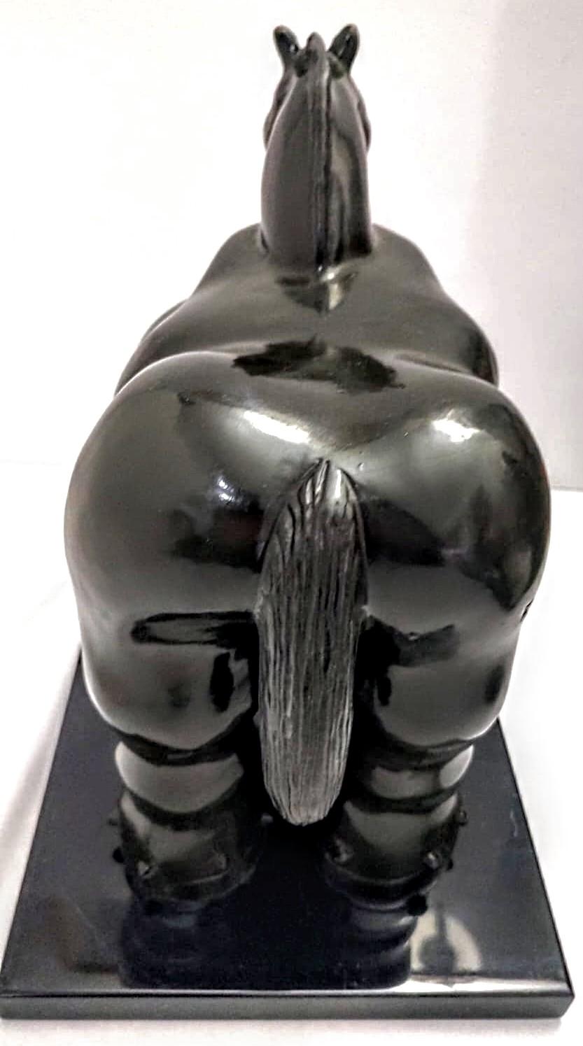 D'après Botero - Sculpture en bronze de cheval 5