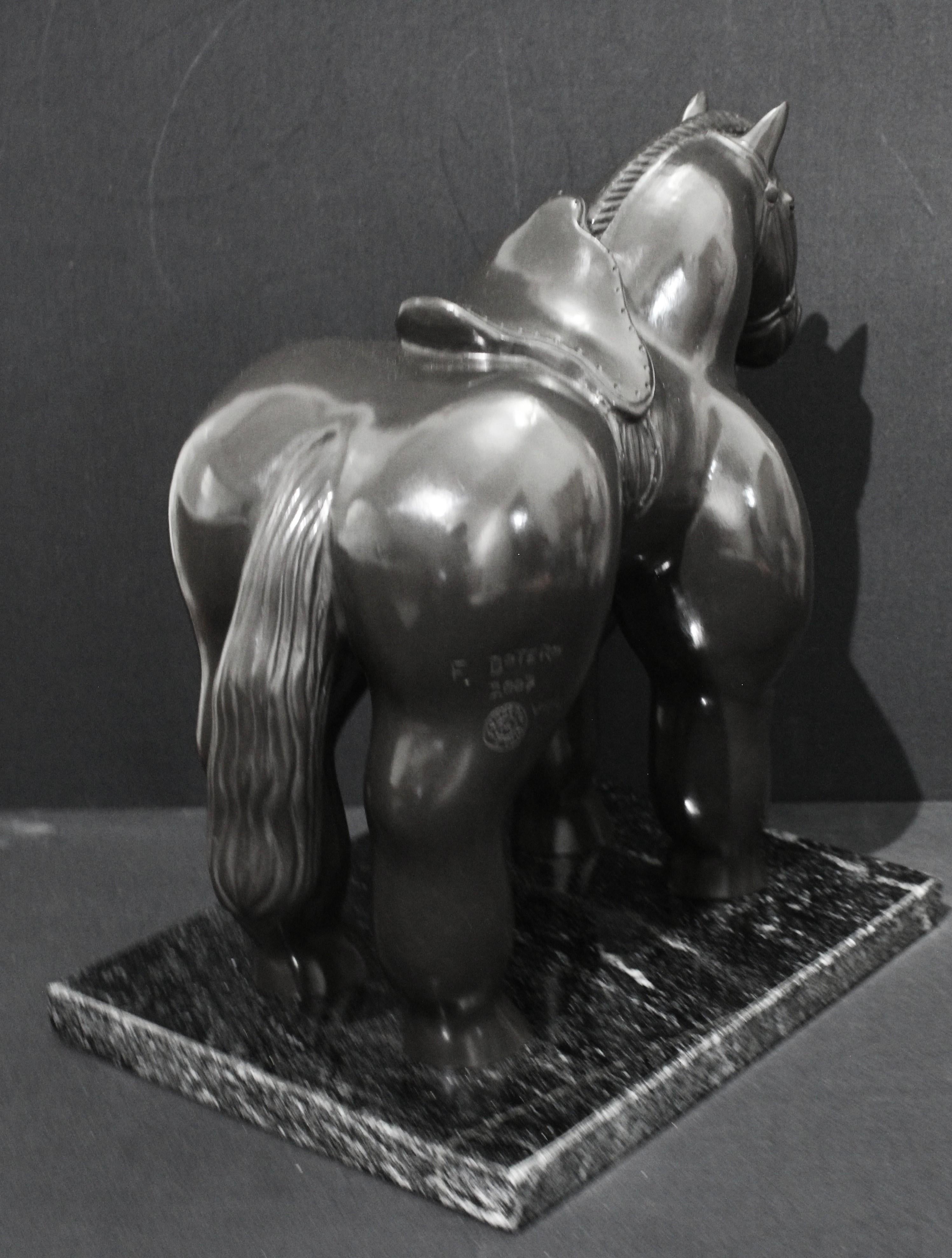 After Botero - Horse with Saddle Sculpture im Angebot 7
