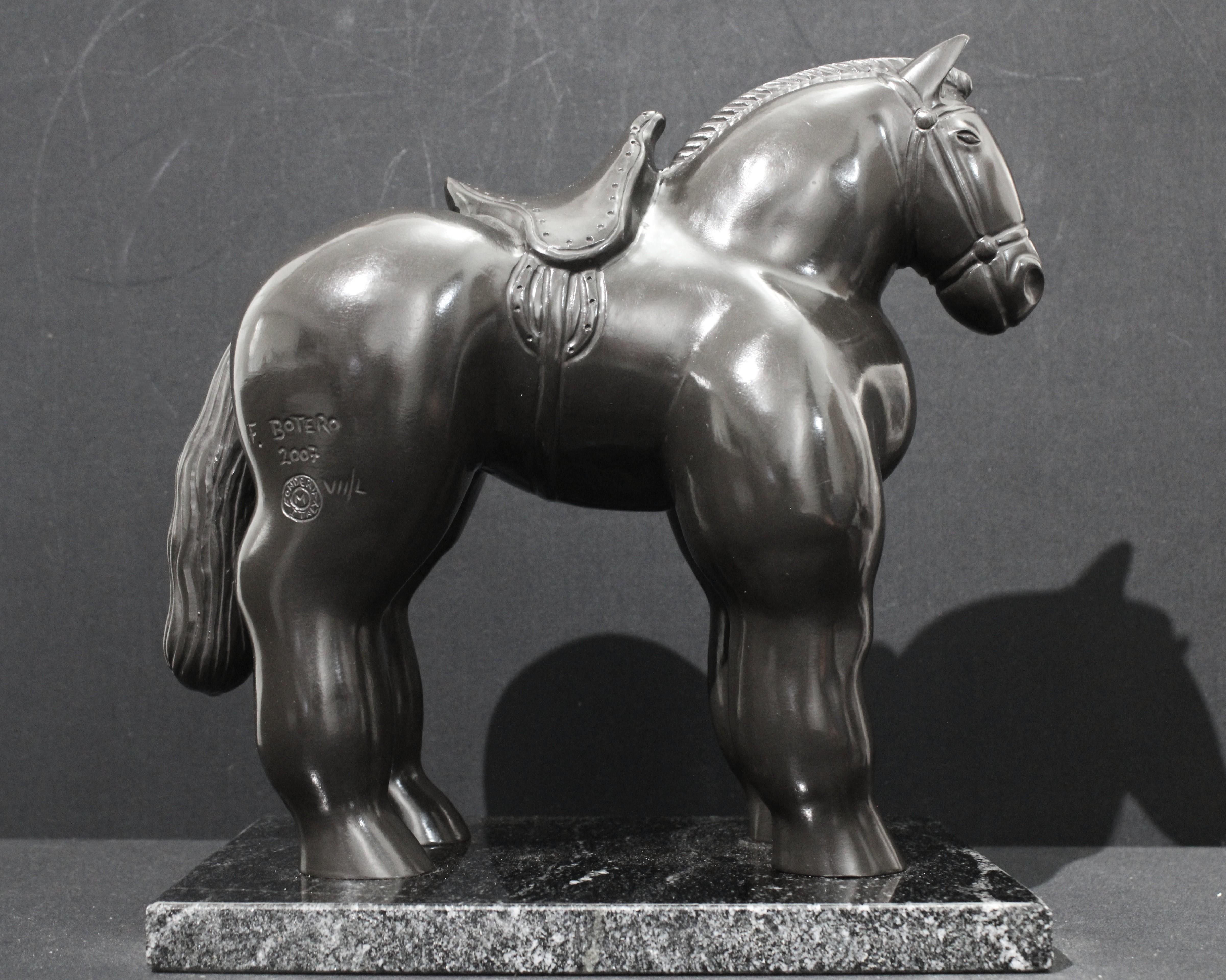 After Botero - Horse with Saddle Sculpture im Angebot 10