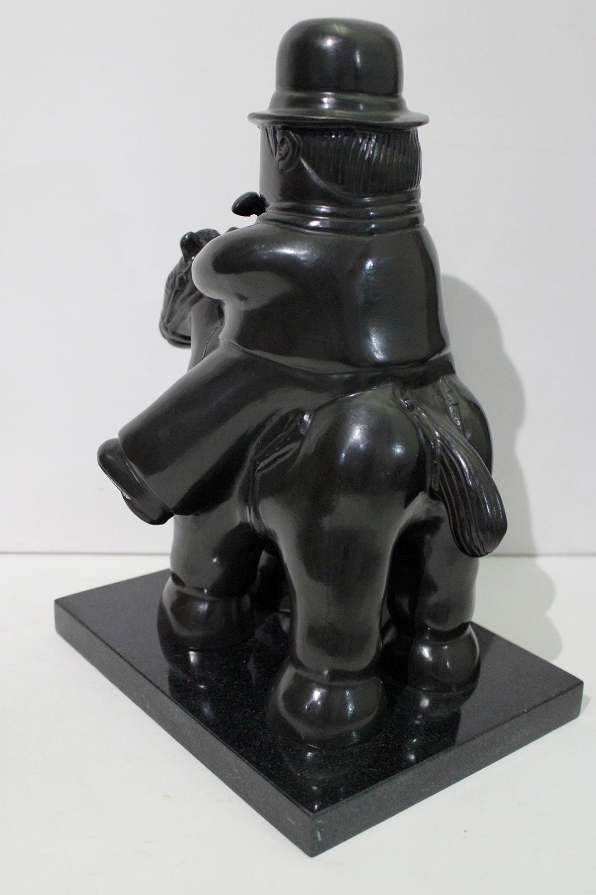 Dopo Botero - UOMO A CAVALLO BRONZO 2