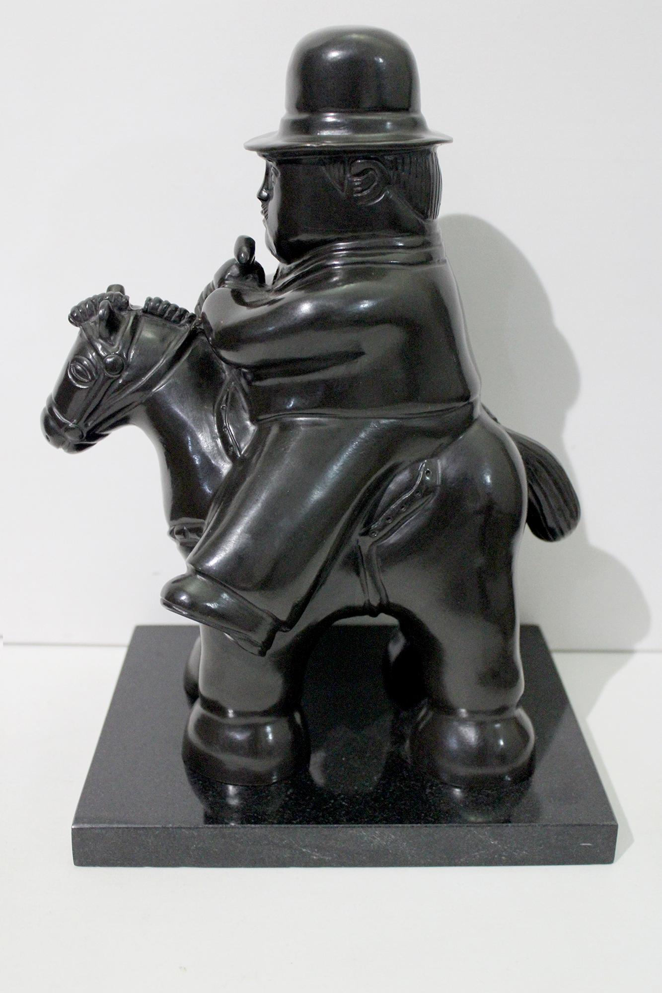 Dopo Botero - UOMO A CAVALLO BRONZO 3