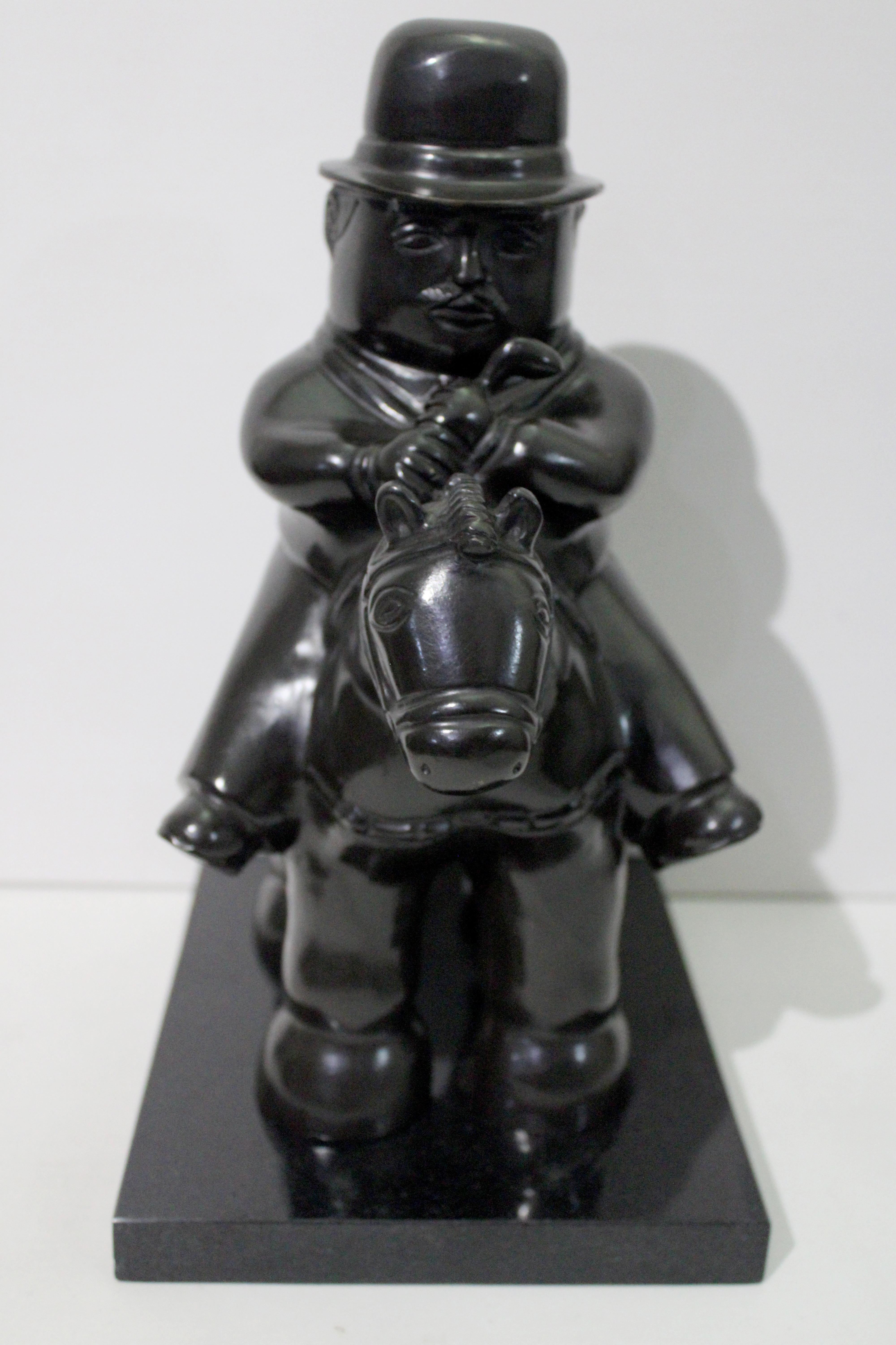 Dopo Botero - UOMO A CAVALLO BRONZO 4