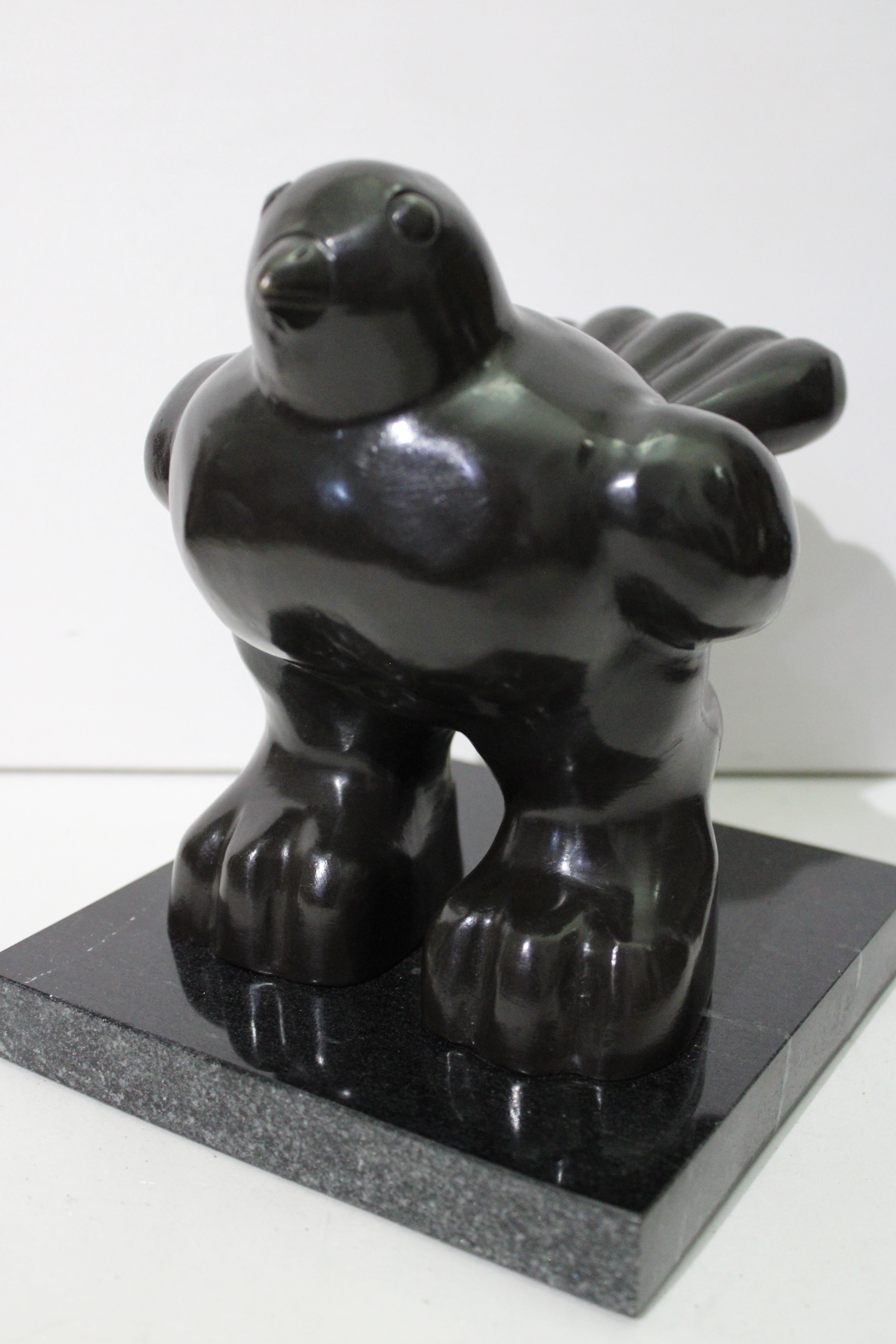 After Fernando Botero
Bronze Small Bierd Sculpture on Marble Base
Stamped F. BOTERO 1992, 
Numbered.