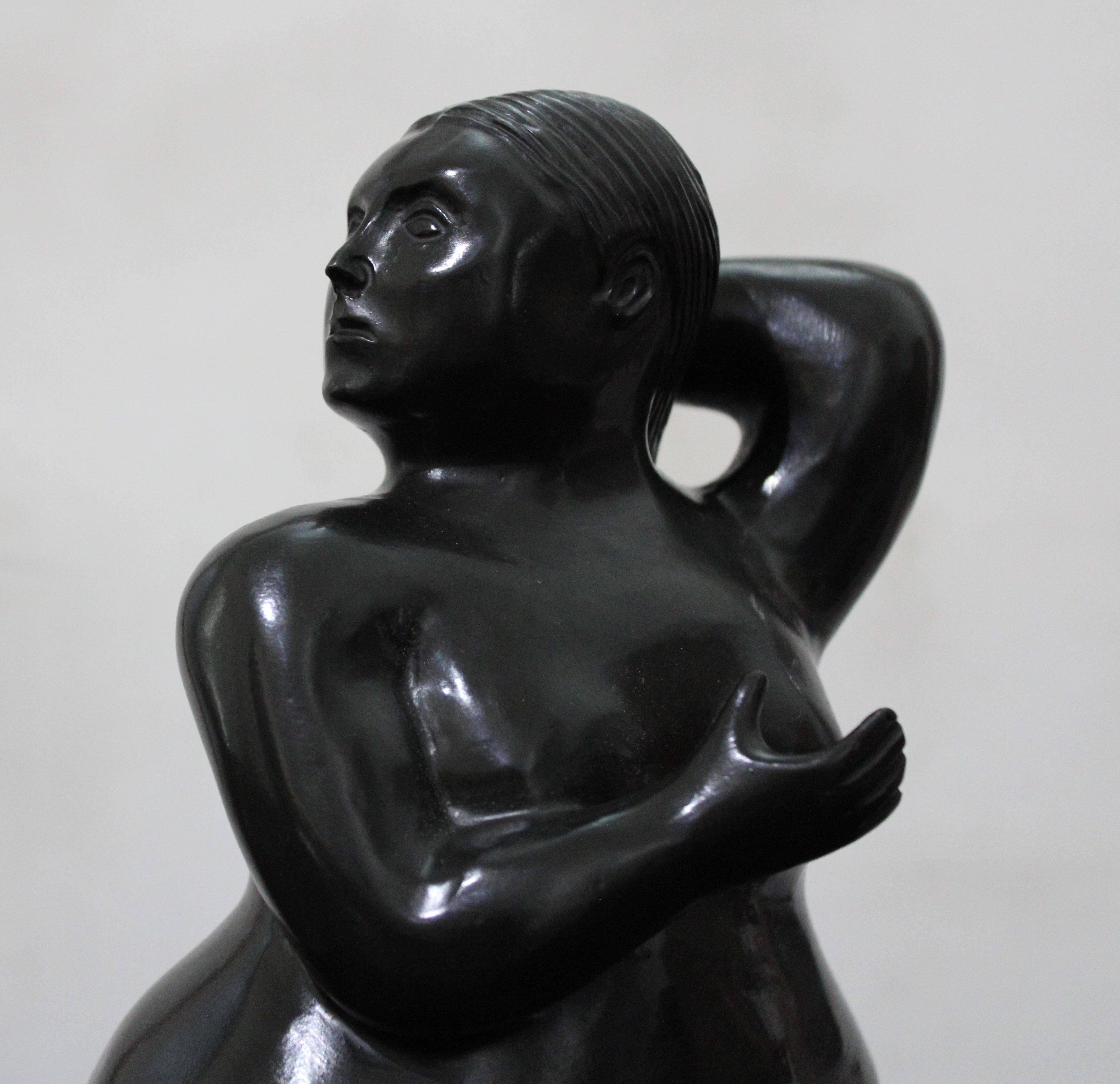Nach Botero - Stehende Frau Bronzeskulptur (Zeitgenössisch), Sculpture, von Fernando Botero