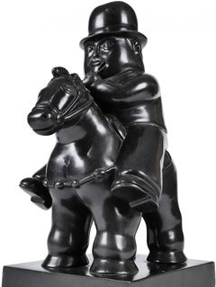 Man on Horse, bronze after Botero sculpture, Italian foundry 