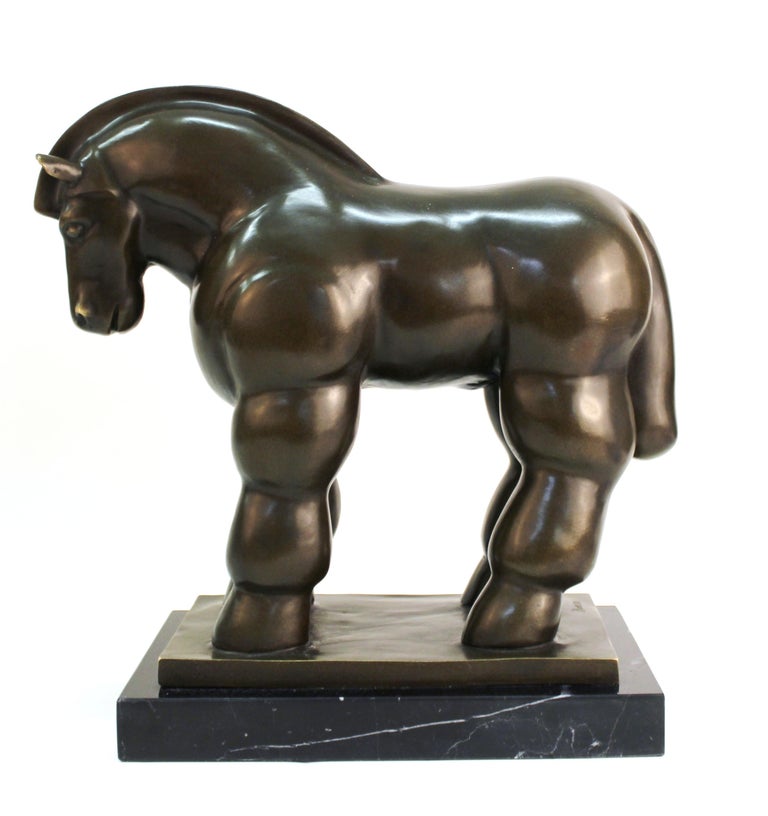 Fernando Botero Modern Bronze Horse Sculpture at 1stDibs