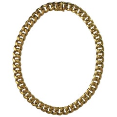 Fernando Bucci 18 Karat Yellow Gold Curb Link Necklace