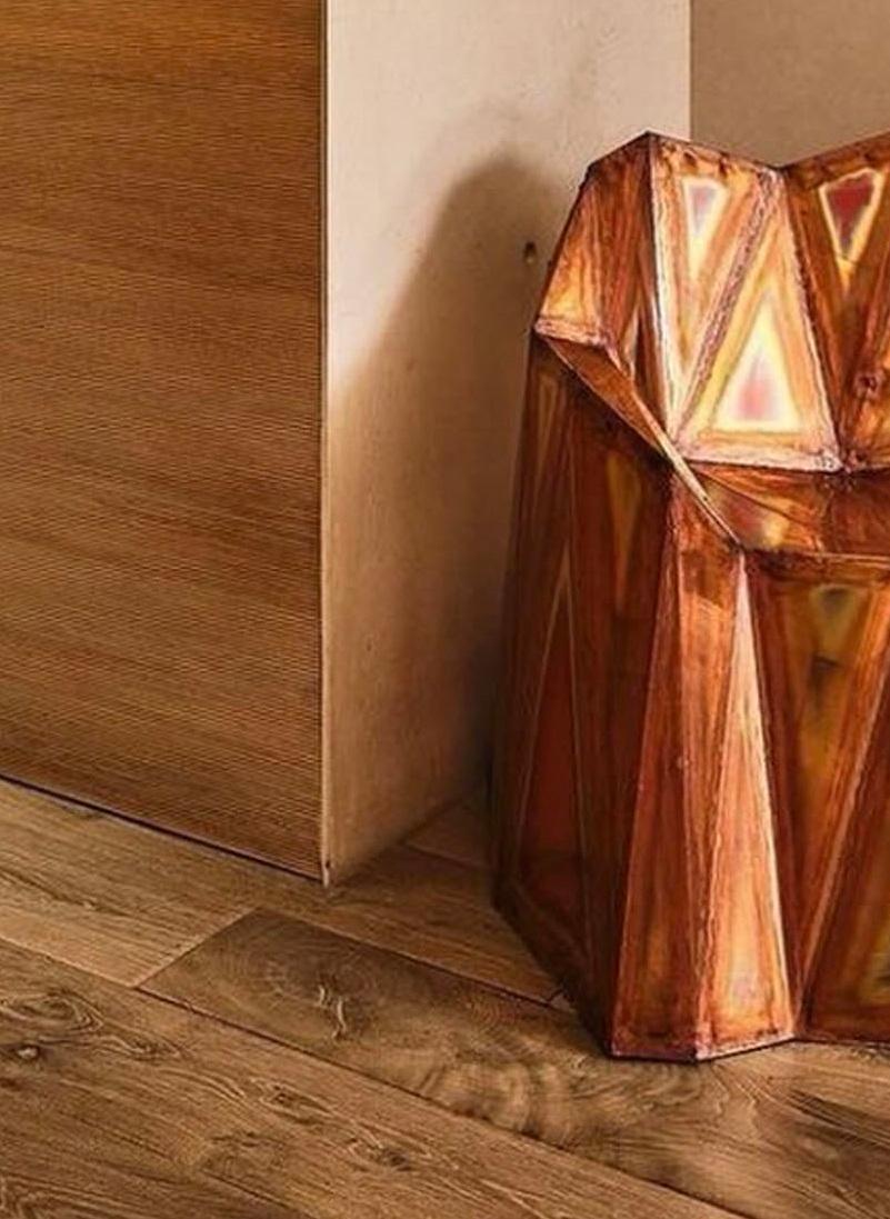 Silla Fernando Laterales Cerrados en Soldadura Espejo Pulido y Cobre by Julian Mayor Británico en venta