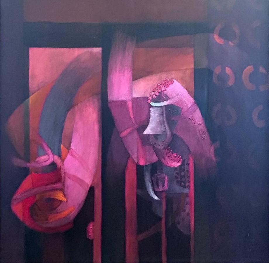 Fernando de Szyszlo
El Innombrable, 1980
Titled inscribed dated verso: Orrentia 1980 "El Innombrable"
Signed lower bottom edge center "Szyszlo"
Oil on canvas
59 1/2 x 59 inches


Fernando de Szyszlo was a Peruvian painter best known for his use of
