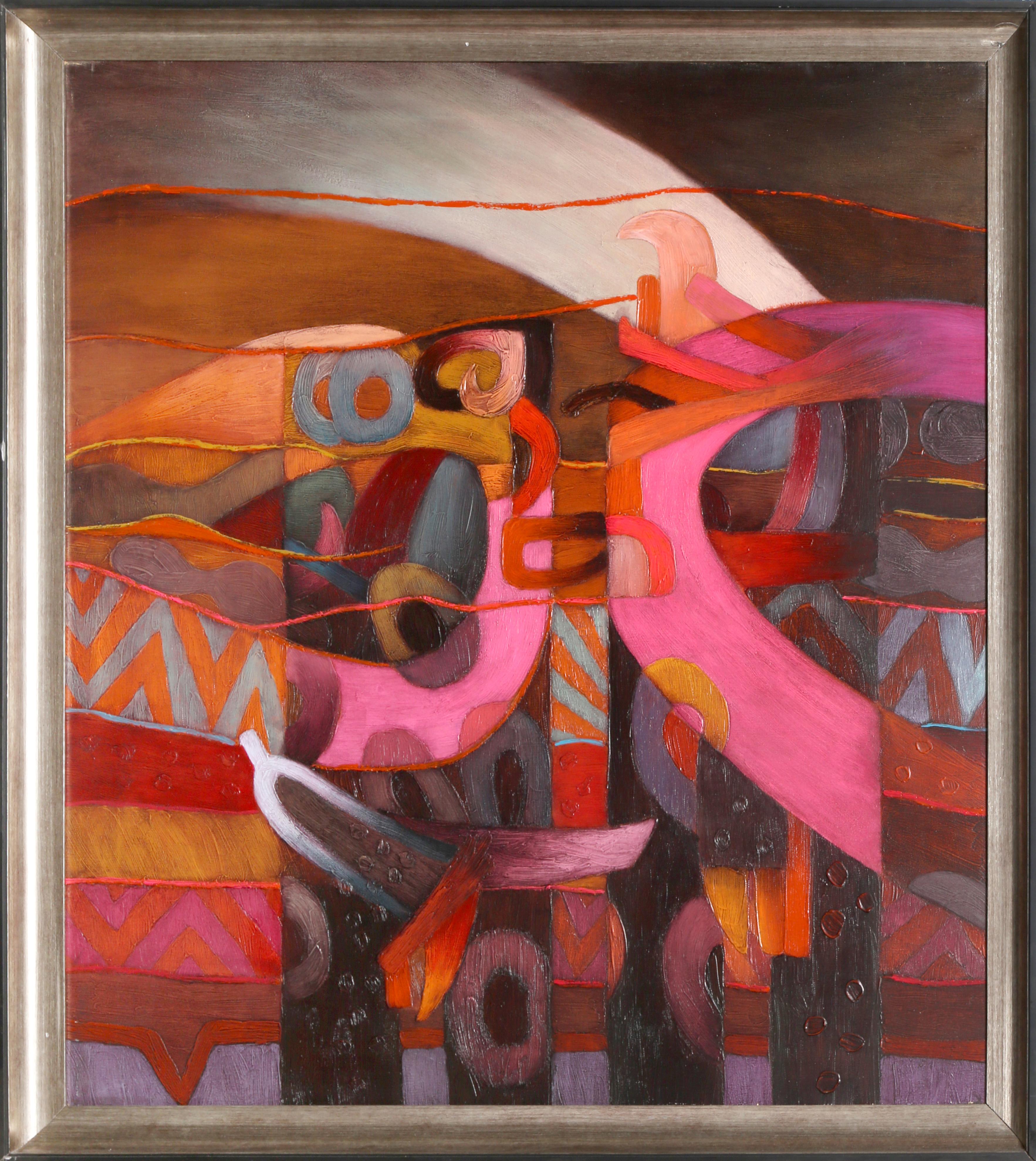 Mar de Lurin XXI - Dittico - Abstract Painting Marrone di Fernando de Szyszlo