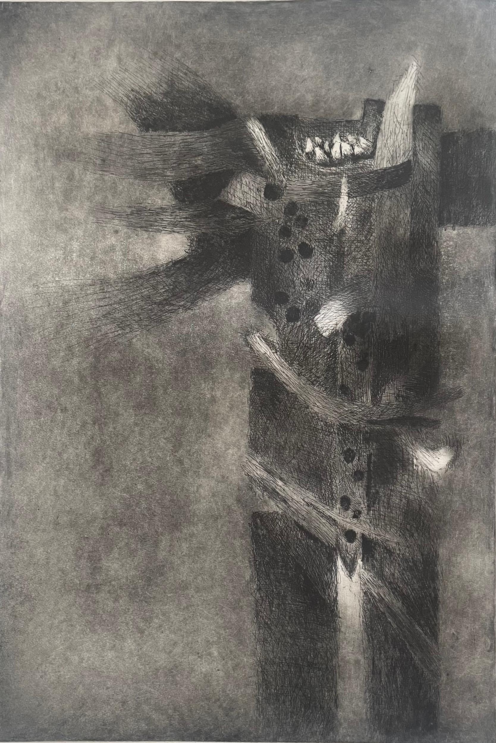 Transhumante, aguafuerte surrealista de Fernando de Szyszlo en venta 1