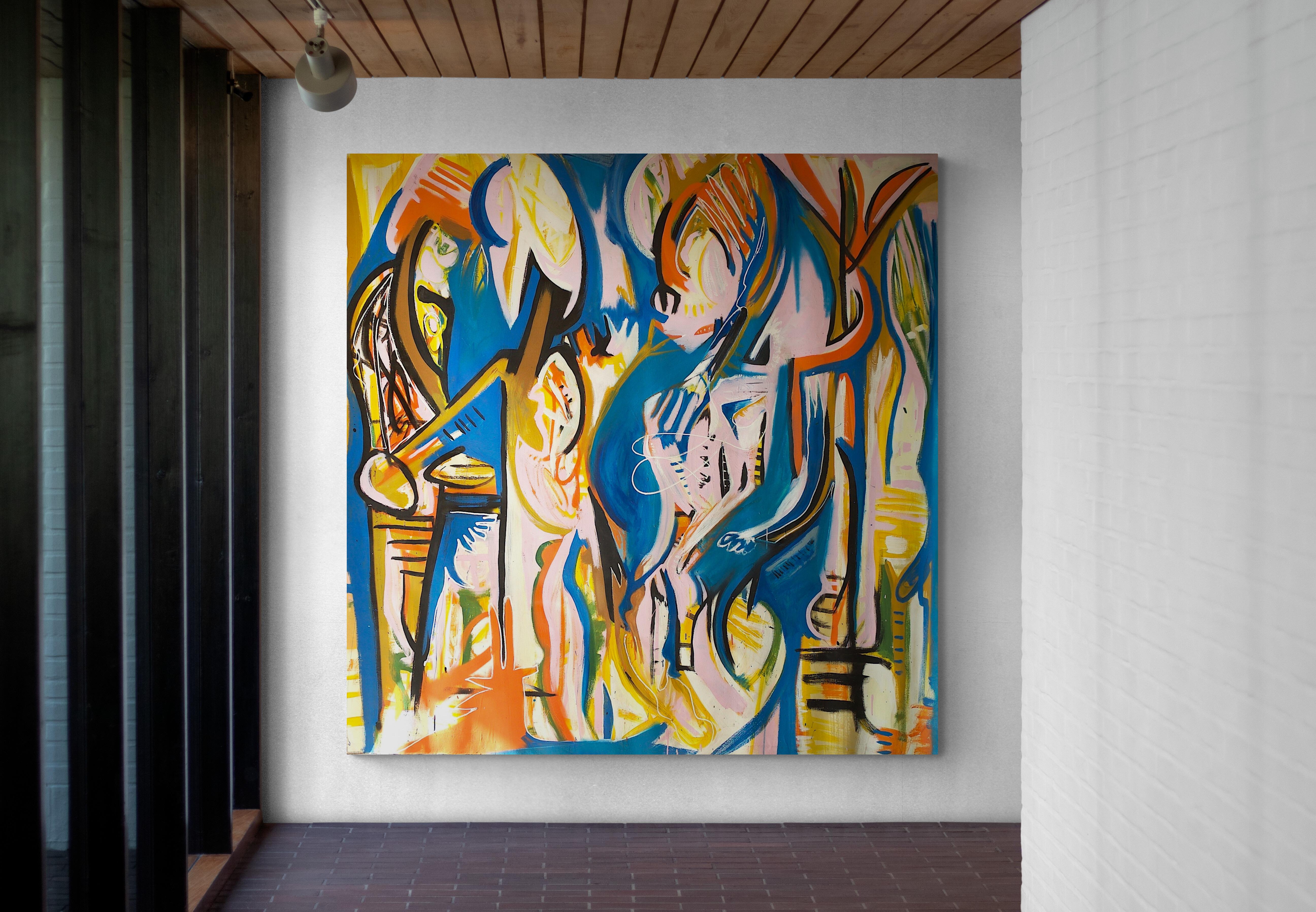 Cayendo, Arte contemporanea, Pittura astratta, 21° secolo - Painting di Fernando Esteban