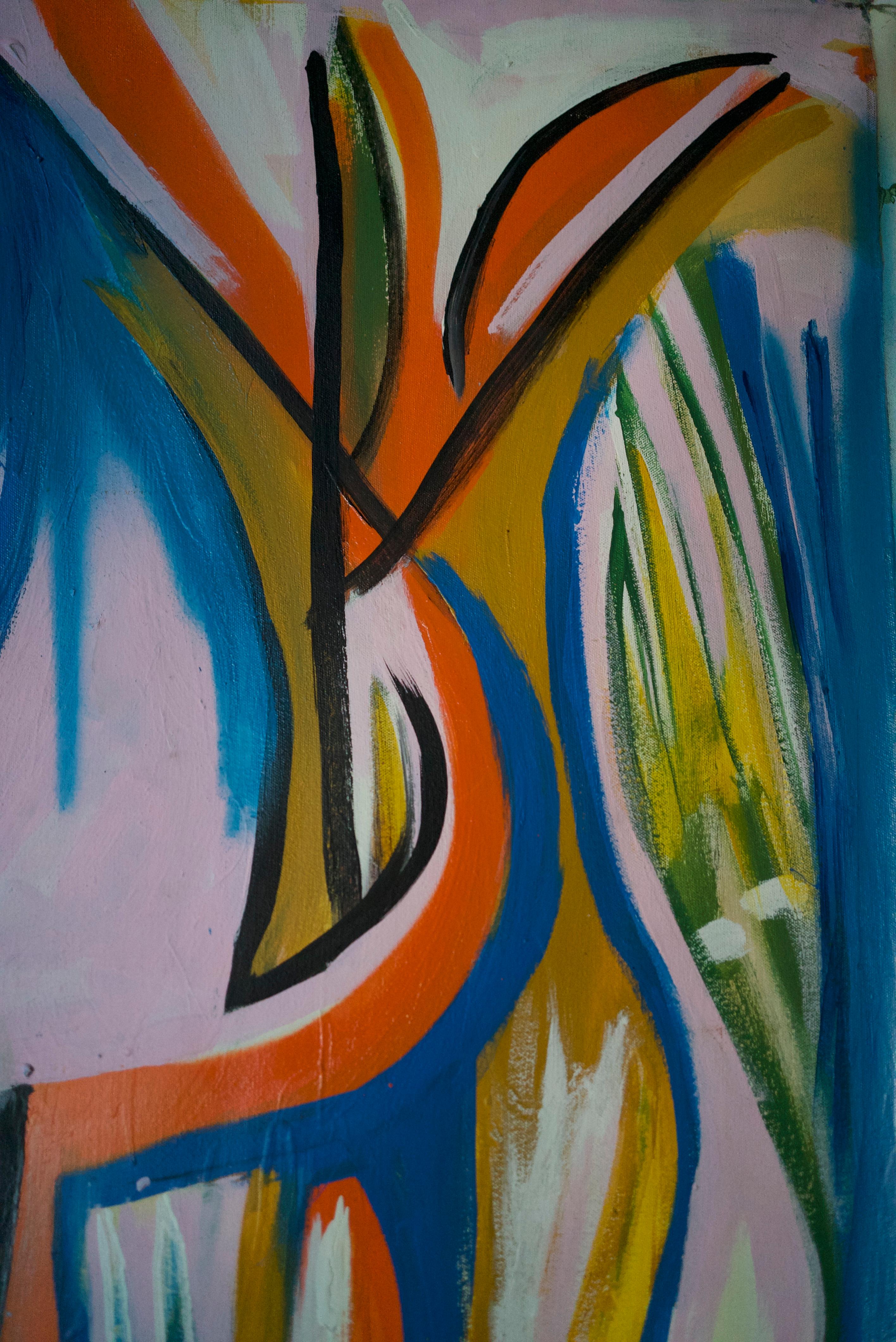 Cayendo, Arte contemporanea, Pittura astratta, 21° secolo - Painting Astratto di Fernando Esteban