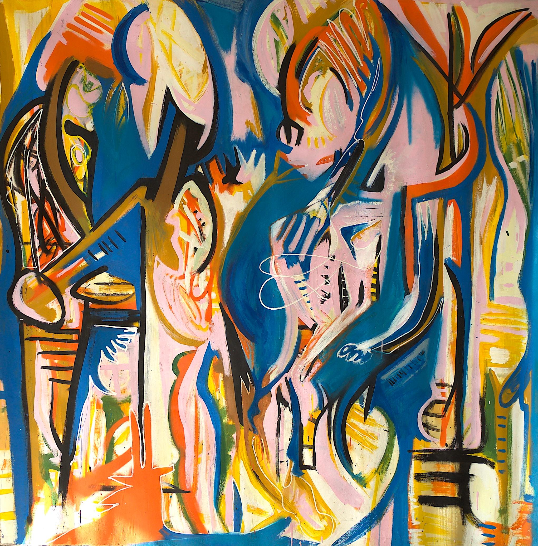 Abstract Painting di Fernando Esteban - Cayendo, Arte contemporanea, Pittura astratta, 21° secolo