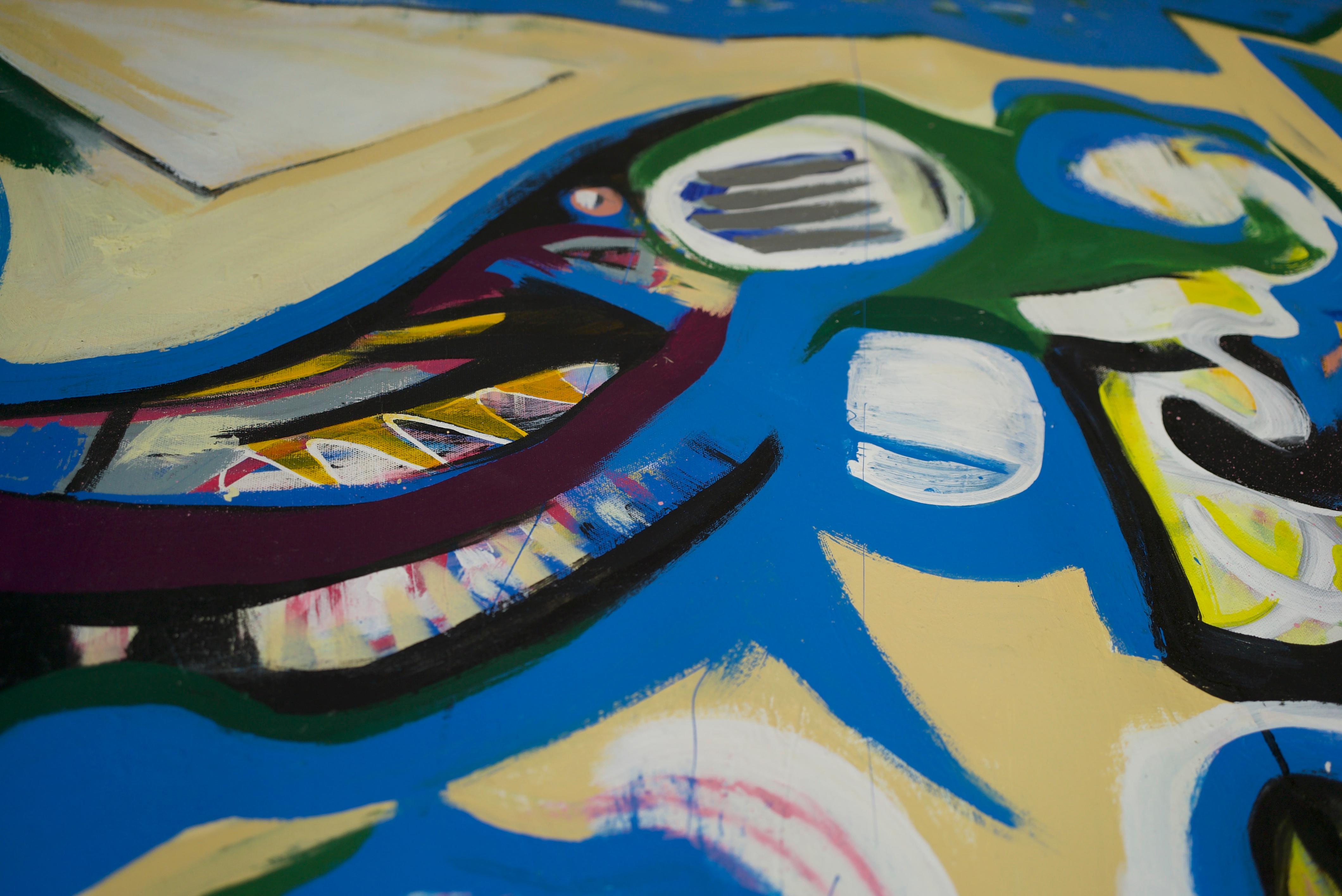 Coreografia, Arte contemporanea, Pittura astratta, 21° secolo - Abstract Painting Grigio di Fernando Esteban