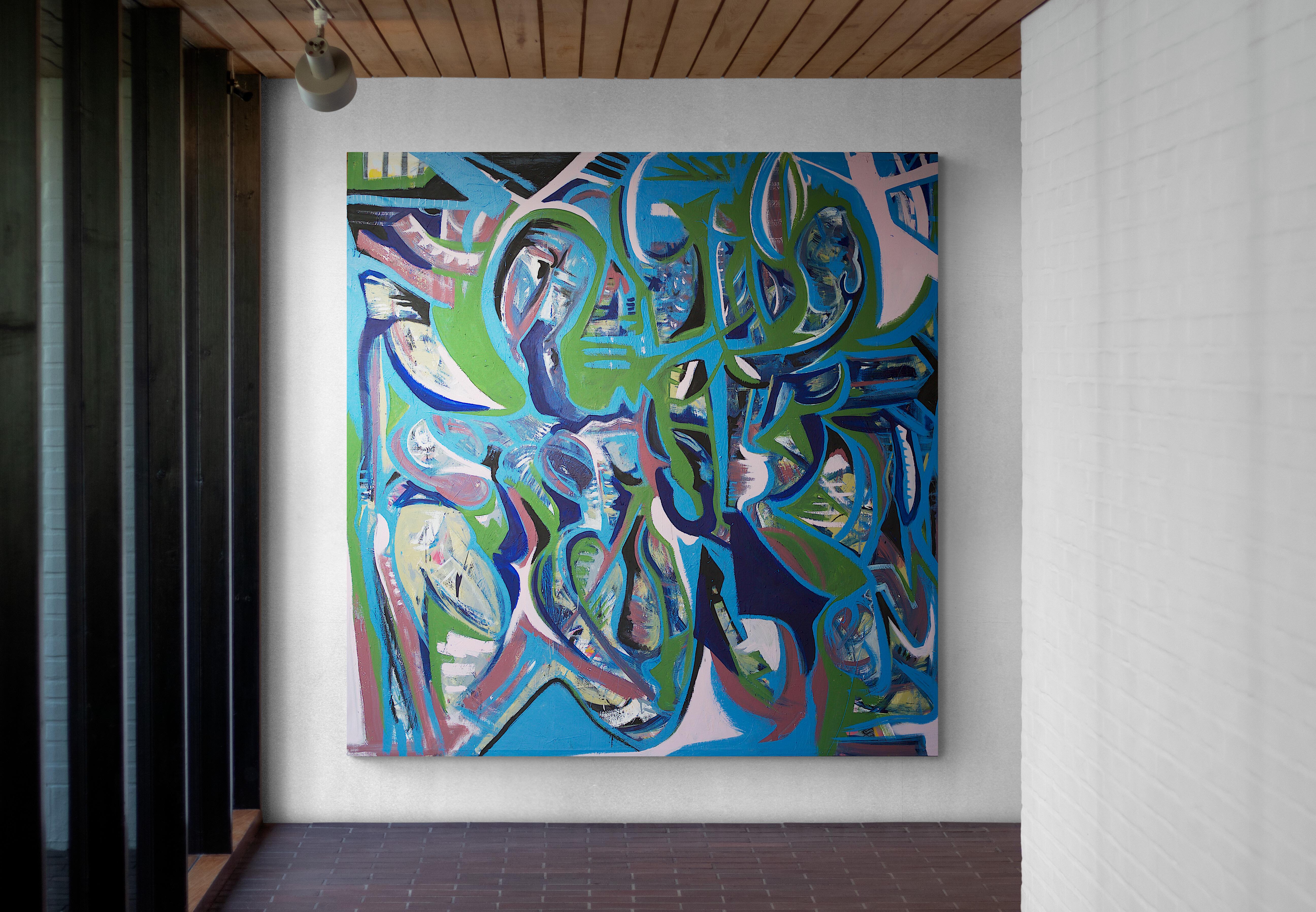 Jungla, Art contemporain, Peinture abstraite, 21ème siècle - Painting de Fernando Esteban