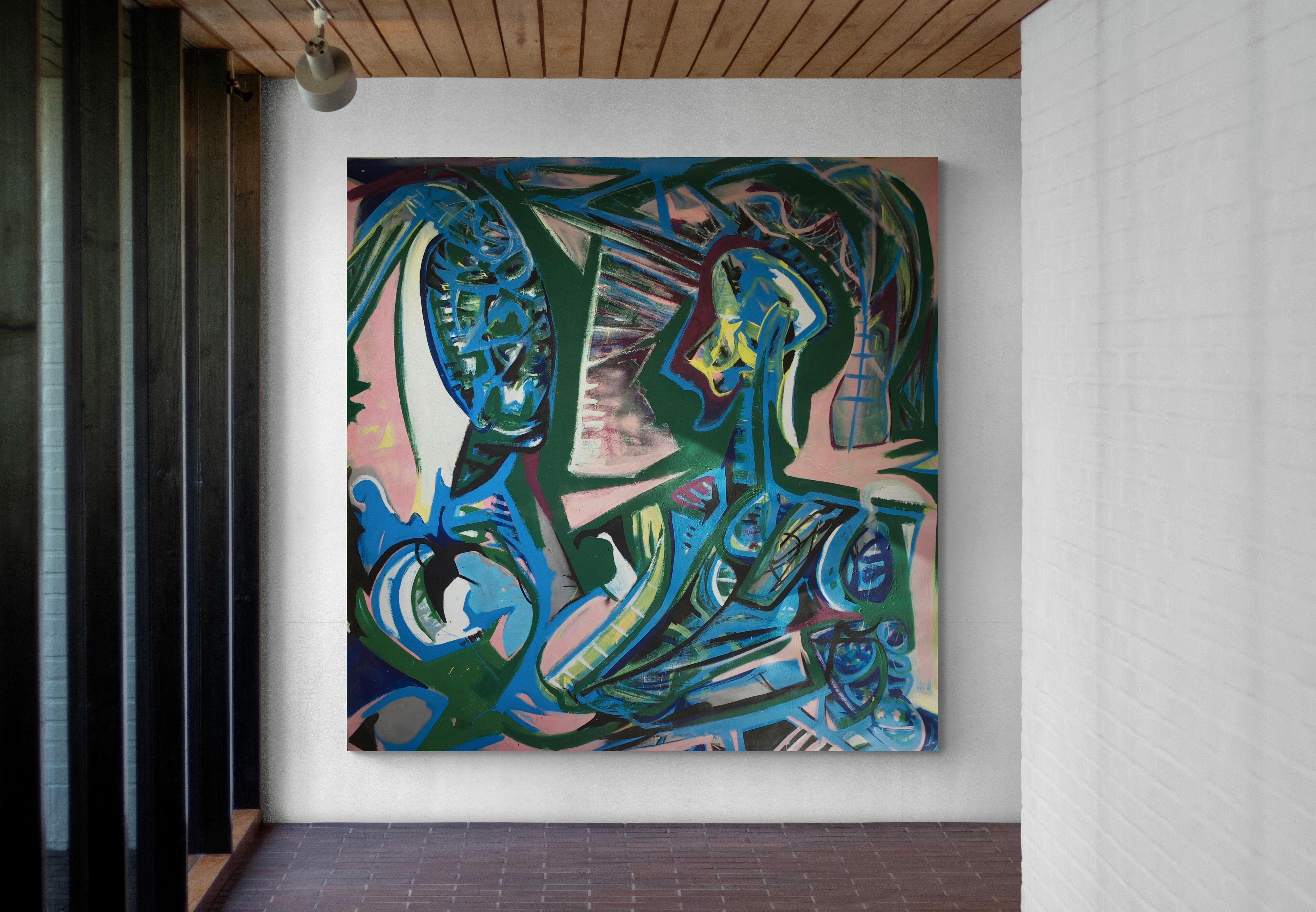 Mirando, Arte contemporanea, Pittura astratta, 21° secolo - Painting di Fernando Esteban