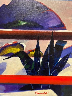 „Tuscan landscape“ Clouds on the horizon, Öl cm. 50 x 40 1970