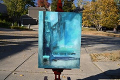 Broken Turquoise, Abstract Painting