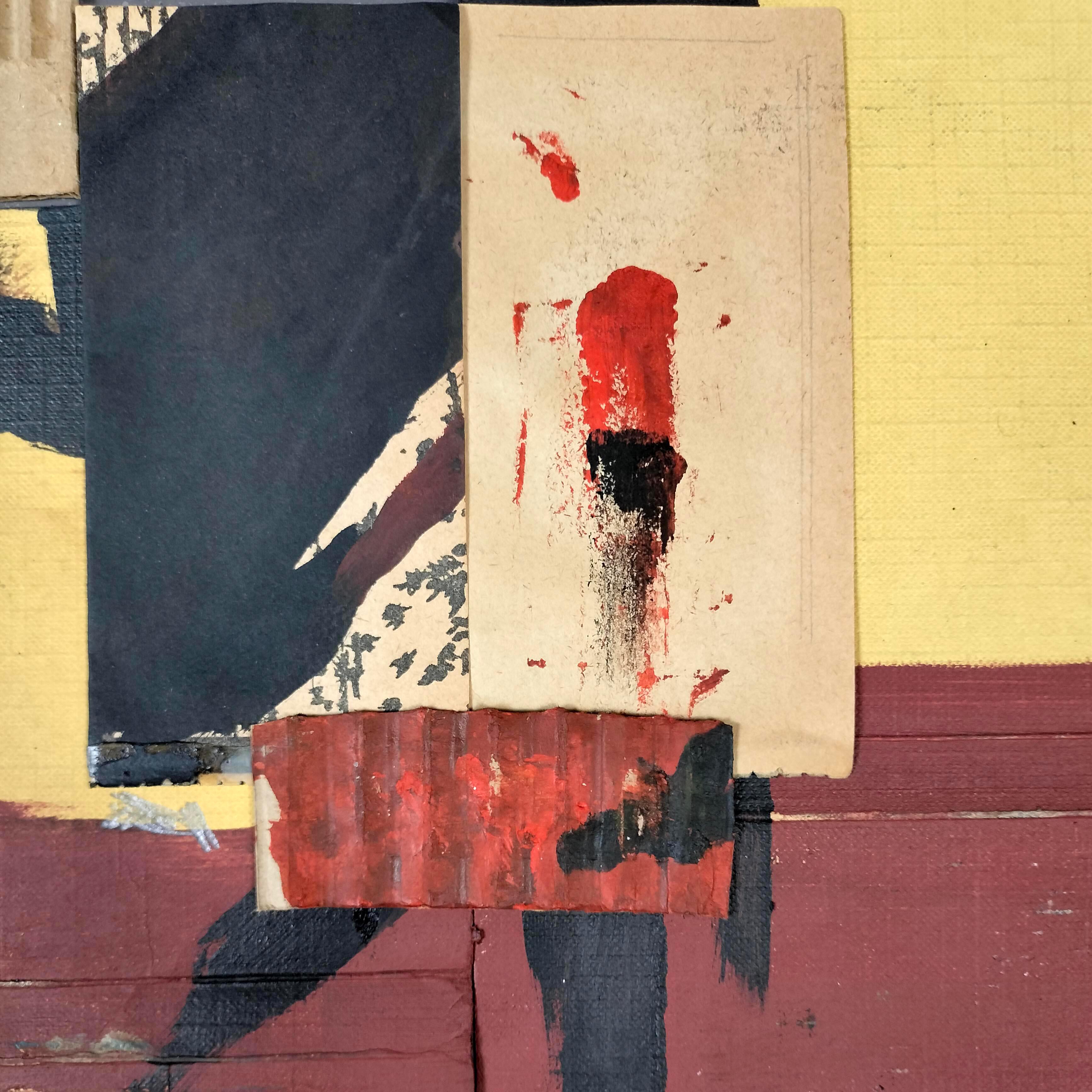 Messicano Fernando García Ponce Pittura a collage e acrilico su carta senza titolo in vendita