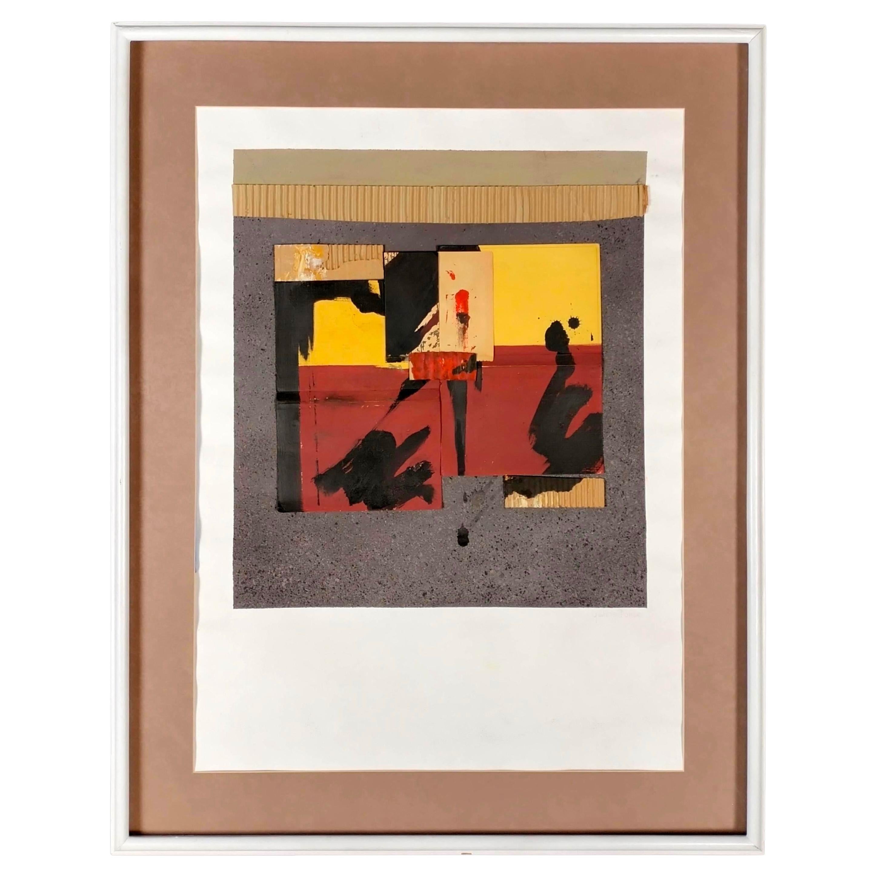 Fernando García Ponce Peinture sans titre Collage et acrylique sur papier