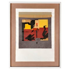 Fernando García Ponce Untitled Collage And Acrylic on Paper Painting