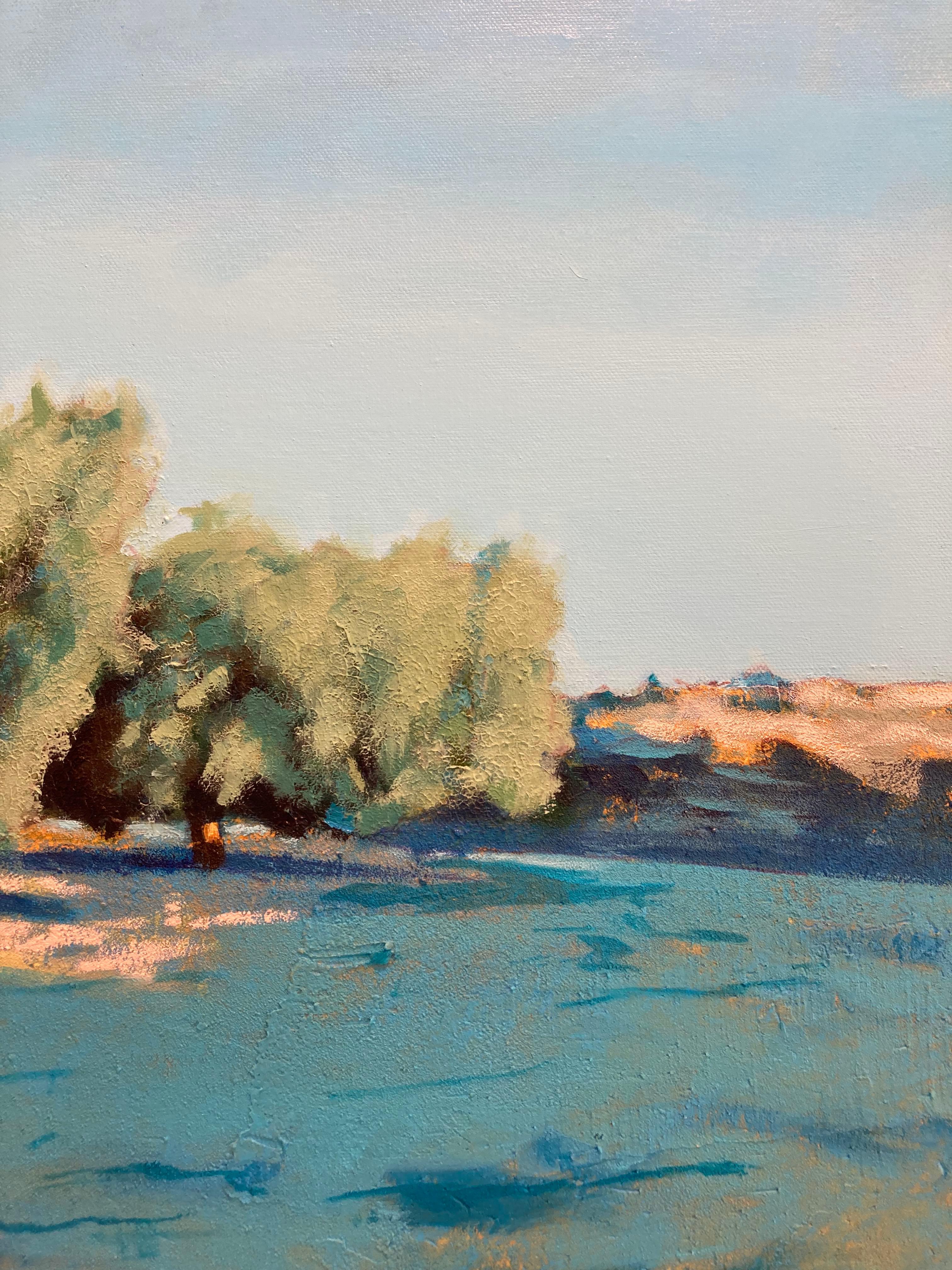 Azul y Olivos – Painting von Fernando Jiménez Gallego