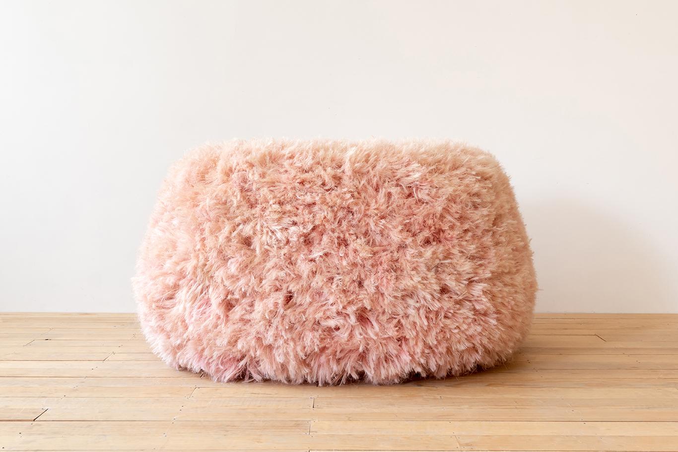 Fernando Laposse [Mexican, b 1988]
Pink Furry Armchair
2022
Dyed agave fibers, upholstered linen, plywood
Edition 1 of 8, 4AP