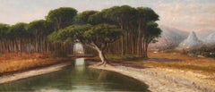 Atardecer en el pinar - Óleo sobre tela
