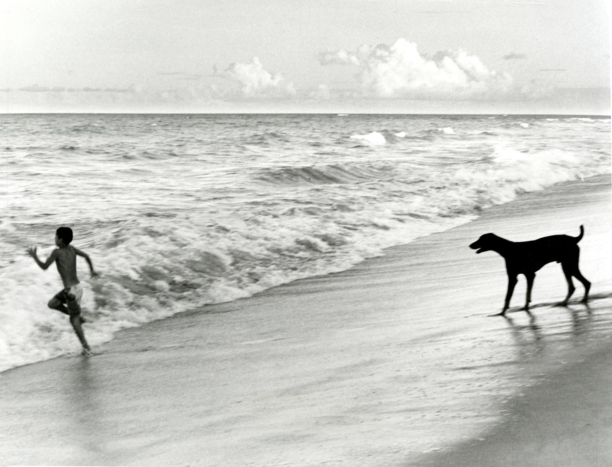 Fernando Natalici Landscape Photograph - Bahia Brazil Photograph (Boy and Dog, Summer)