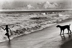 Vintage Bahia Brazil Photograph (Boy and Dog, Summer)