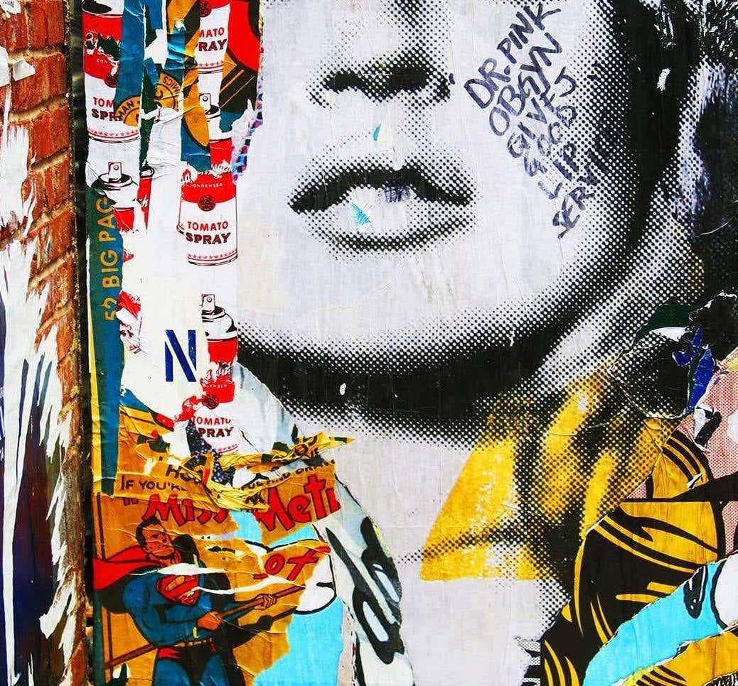 Kate Moss Street Art-Fotografie New York  (Beige), Portrait Photograph, von Fernando Natalici