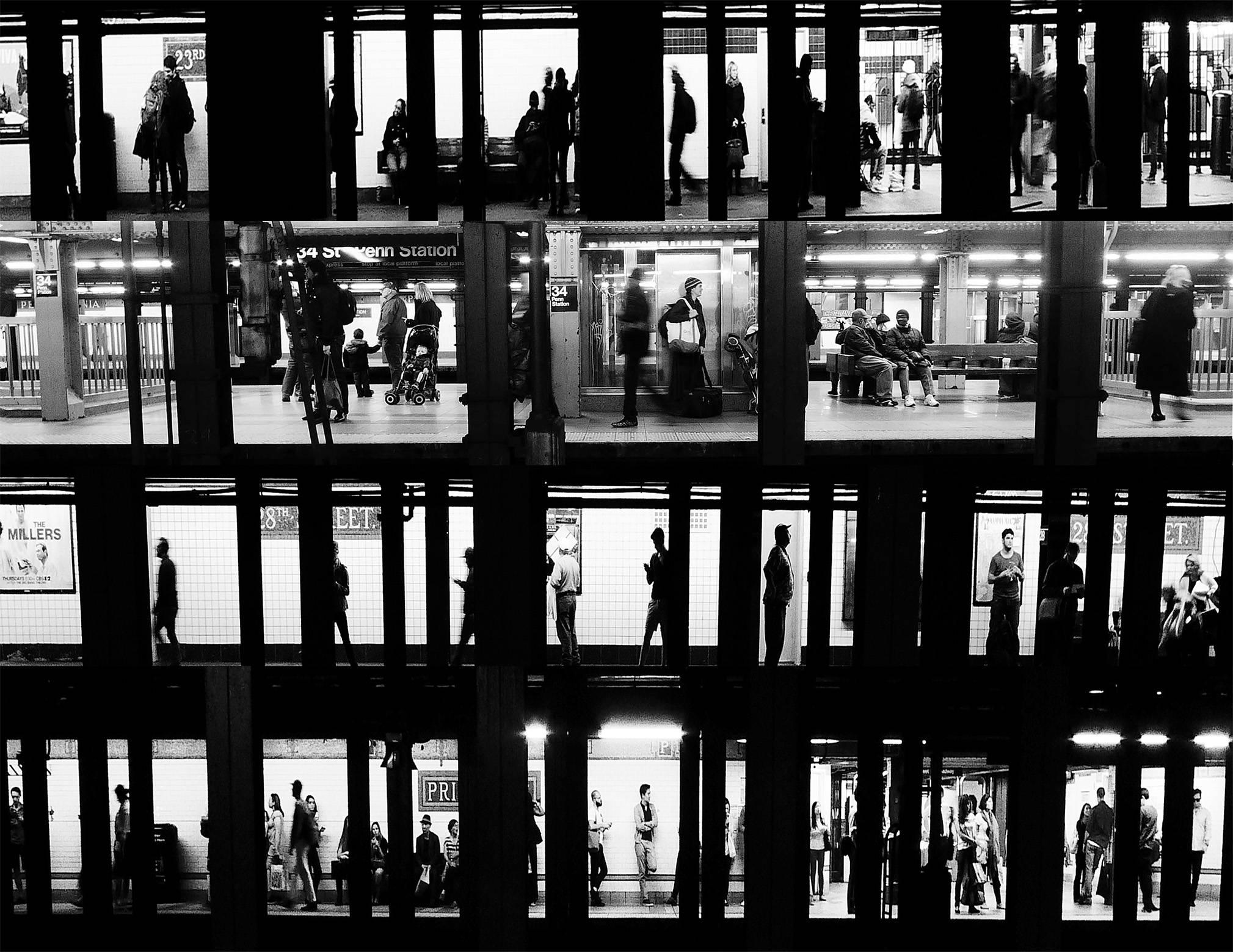 Fernando Natalici Figurative Photograph - NYC Subway Voyeur photograph (NY street photography) 
