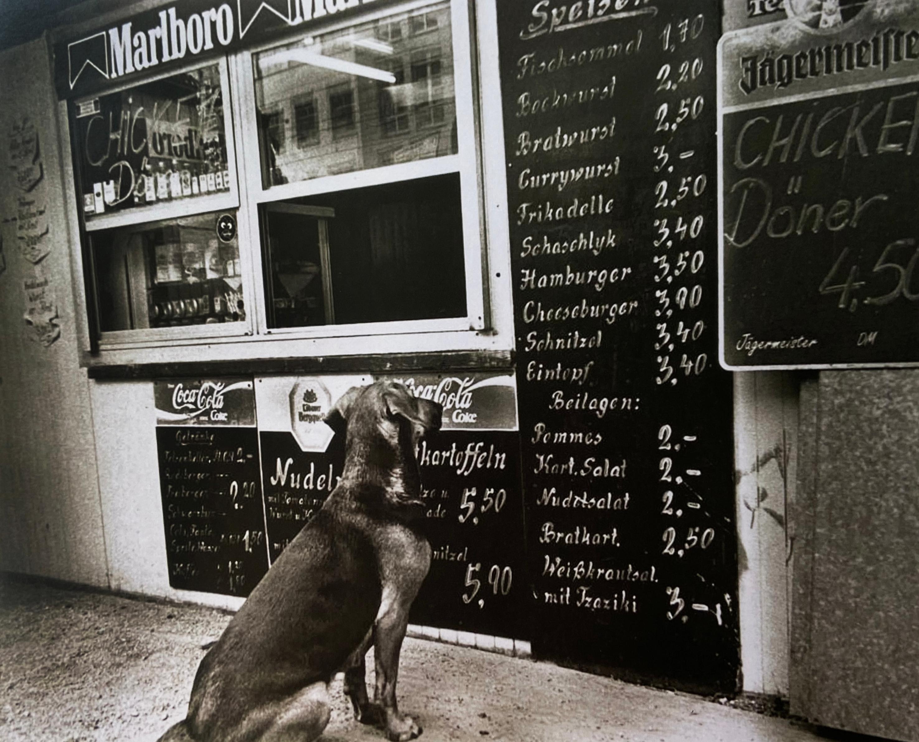 "¡Schnitzel, por favor!", Dresde, Alemania, 1999 (fotografía de perro)