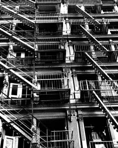 Retro SoHo Fire Escapes Manhattan 1984 (Soho Manhattan photograph) 