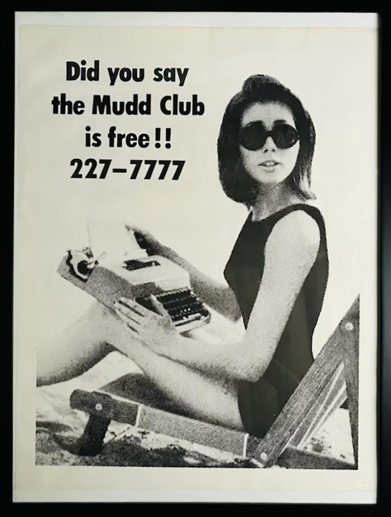 Poster stradale del Mudd Club New York 1979 (incorniciato) in vendita 1