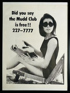 Affiche de rue du Mudd Club New York de 1979 (encadrée)