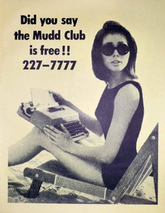 Vintage The Mudd Club, original club poster (Haring, Basquiat related)