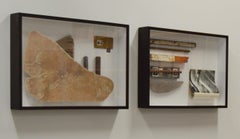 Territorios e Erosiones VII,  Scultura da parete con oggetti trovati in una scatola di legno