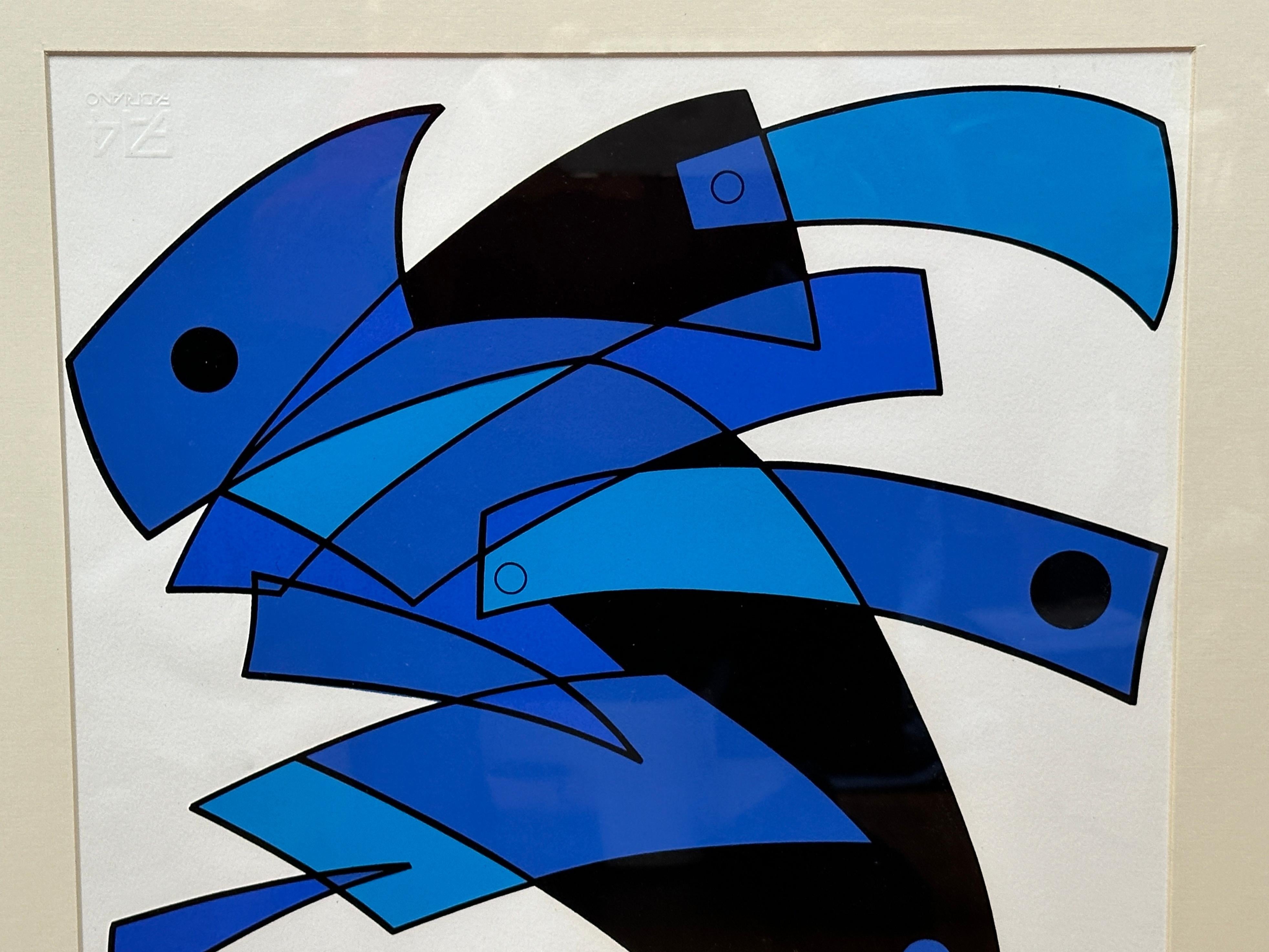Fernando Palos Blue Abstract For Sale 2