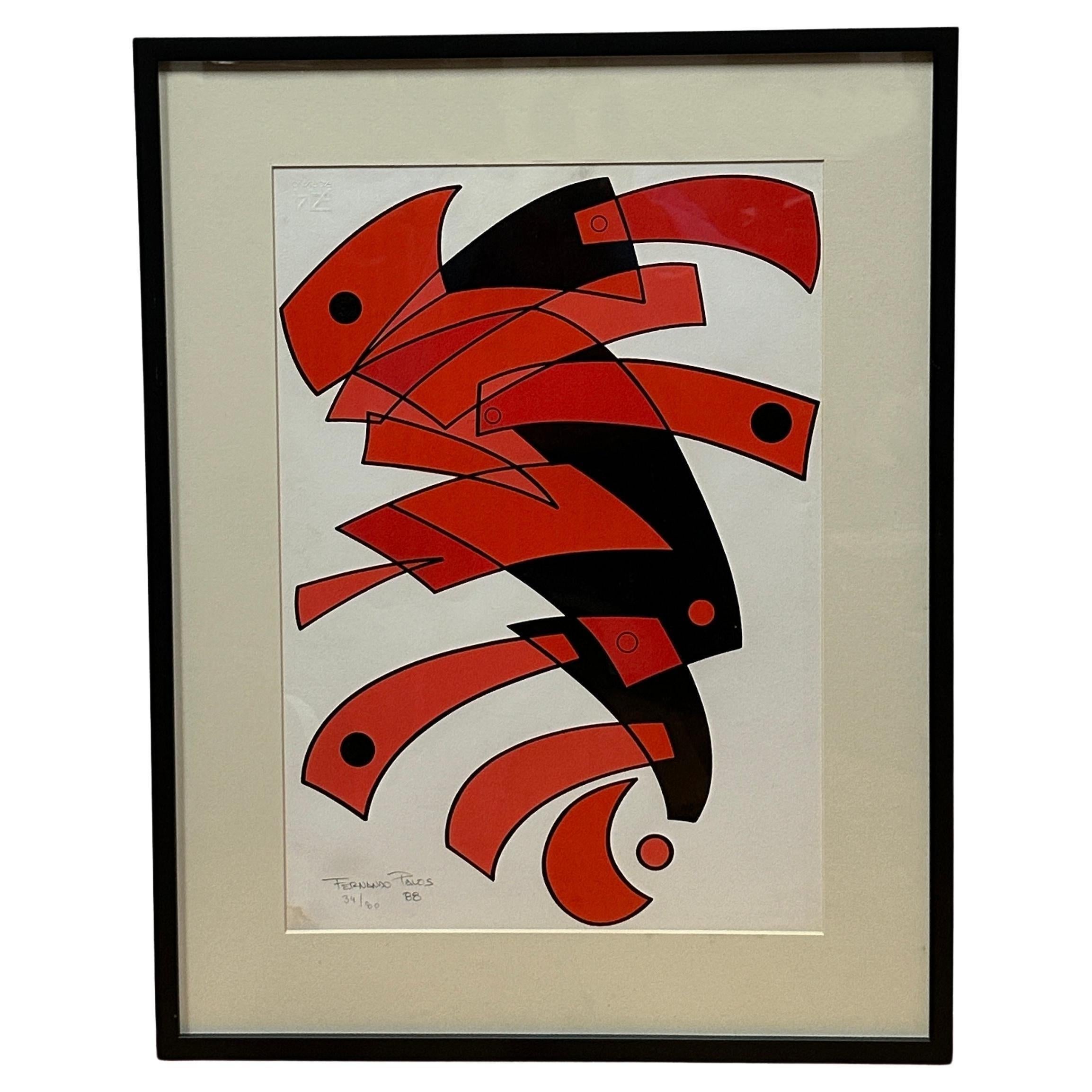 Fernando Palos Blue Abstract For Sale 5