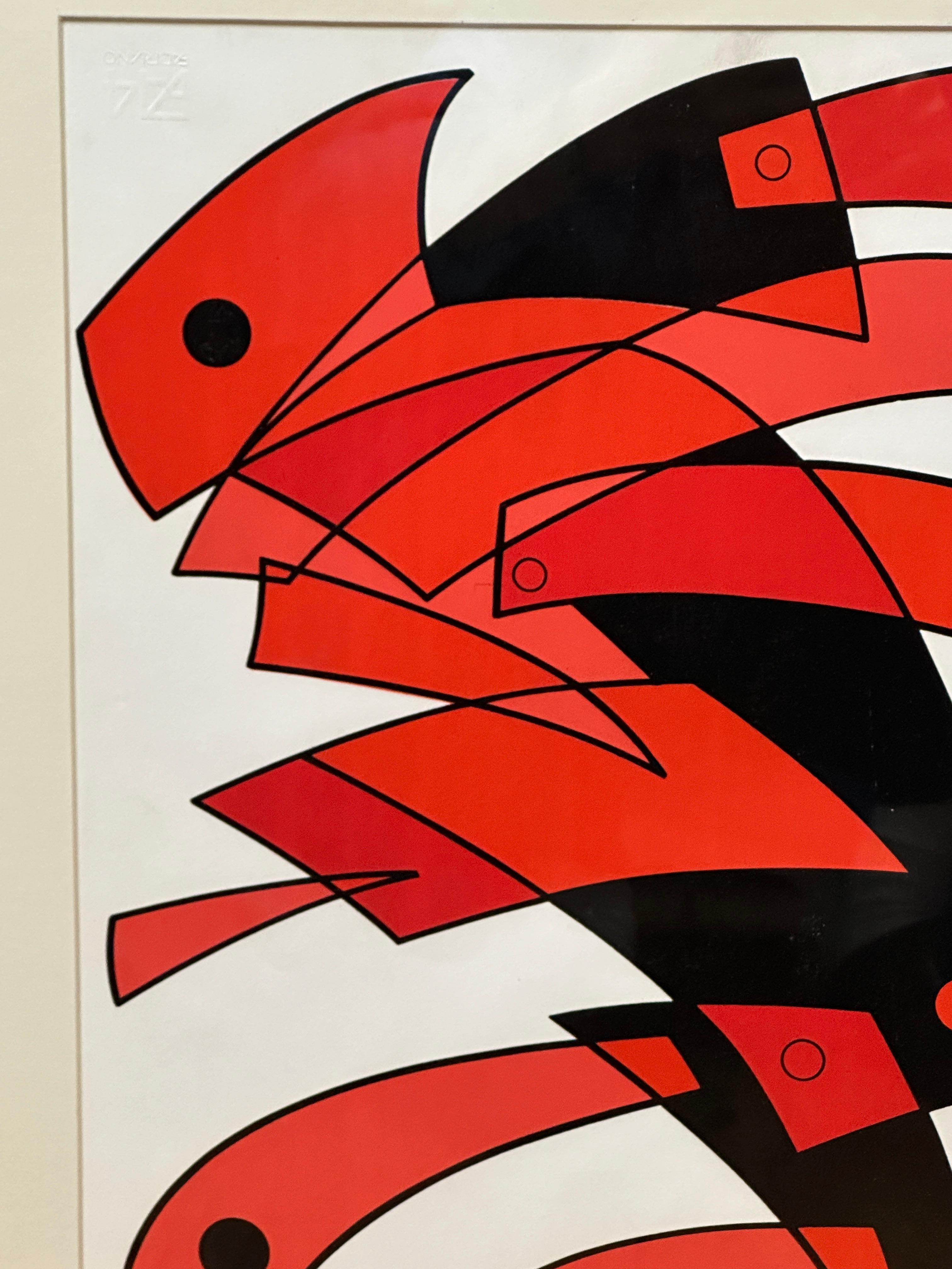 Fernando Palos Red Abstract For Sale 2