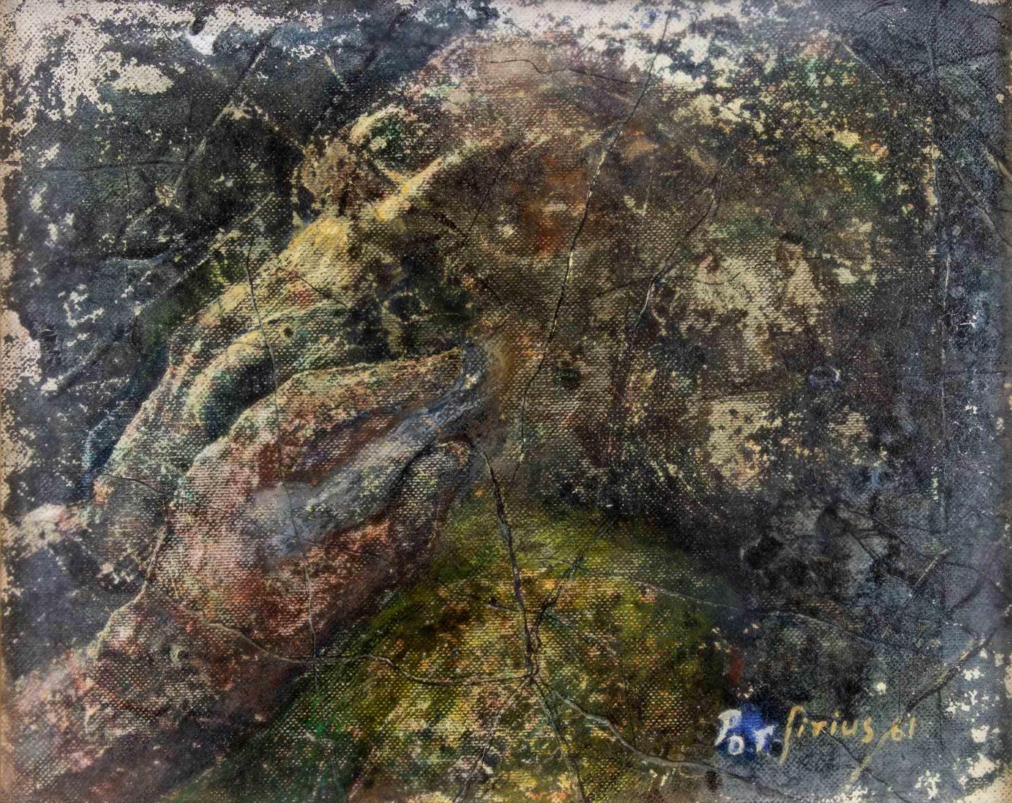 Portrait masculin - Peinture de Fernando Porfili - 1961 en vente 1