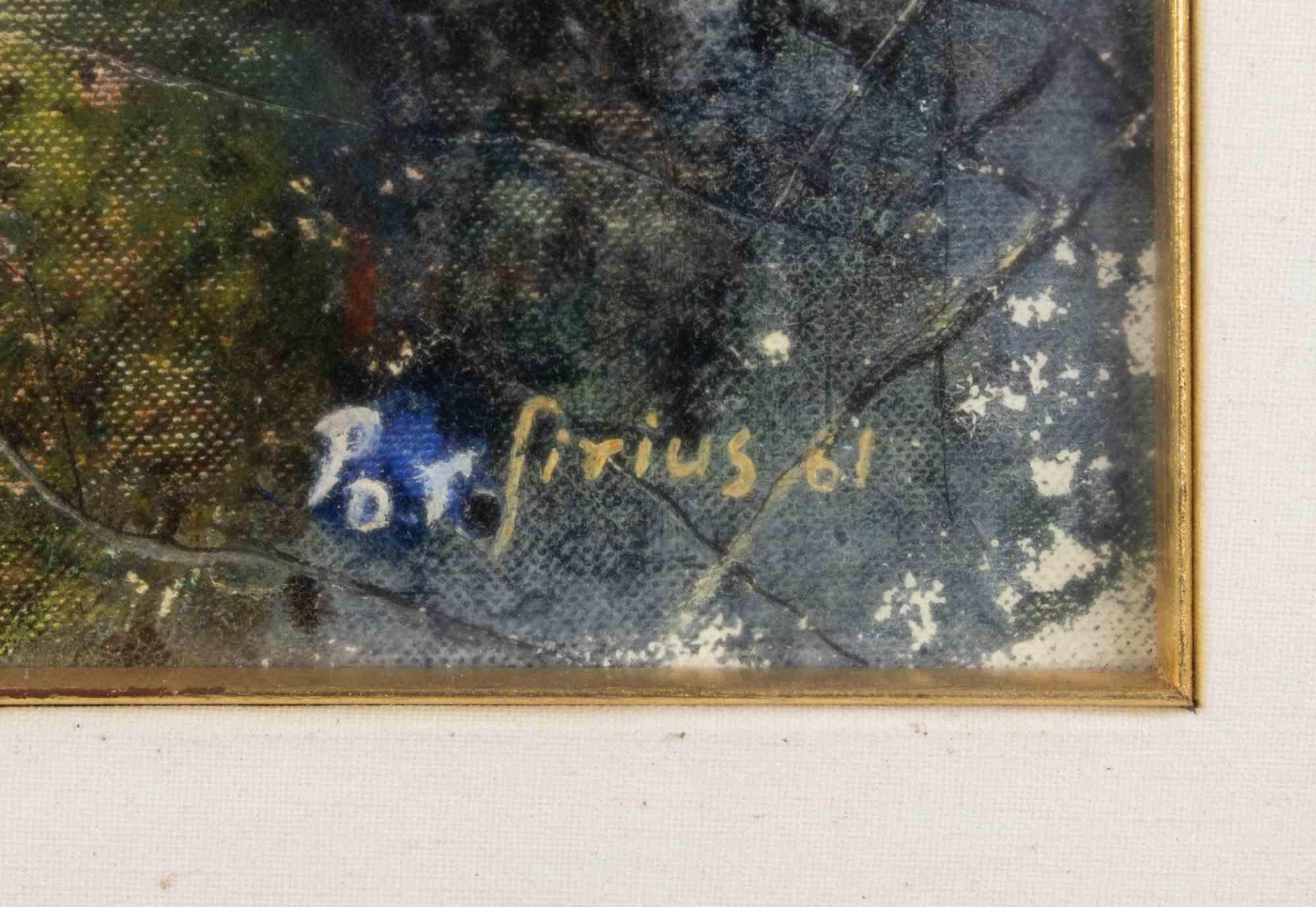 Portrait masculin - Peinture de Fernando Porfili - 1961 en vente 2