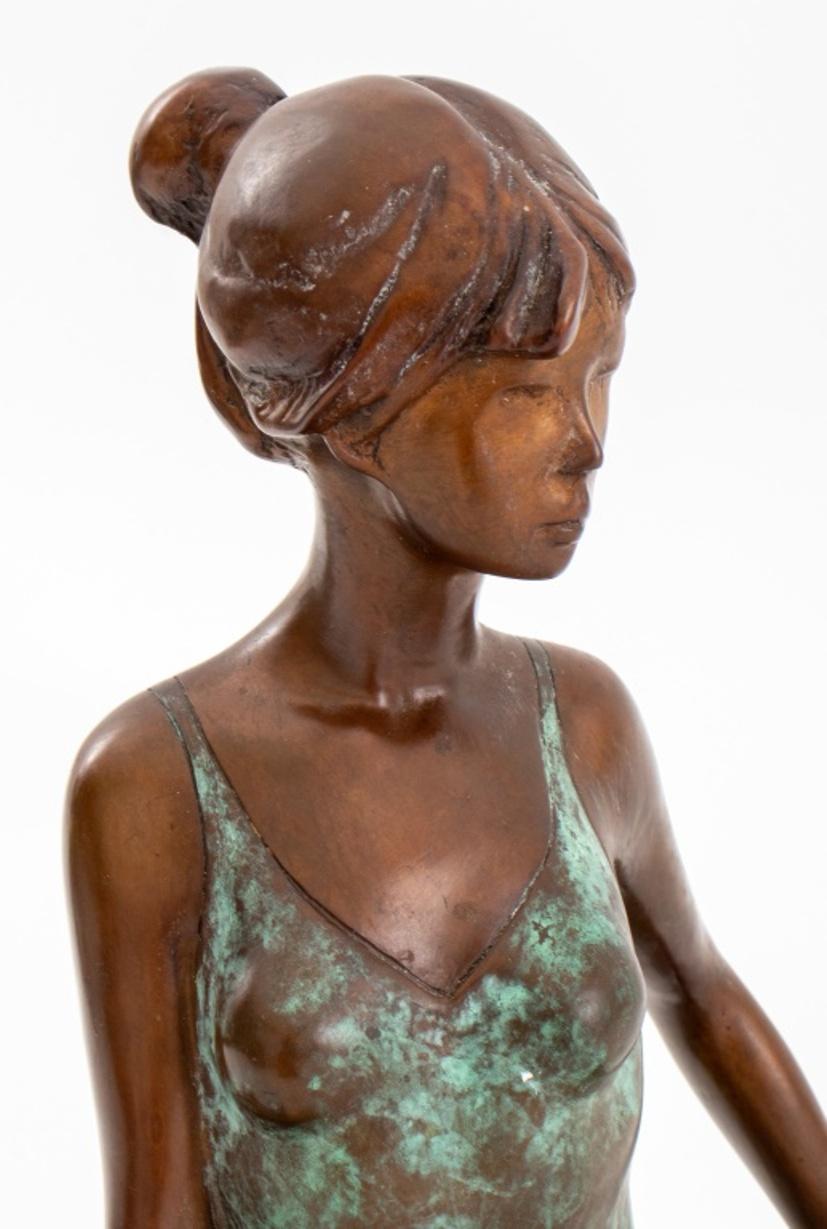 Fernando Regazzo Seated Ballerina Bronze Sculpture For Sale 1