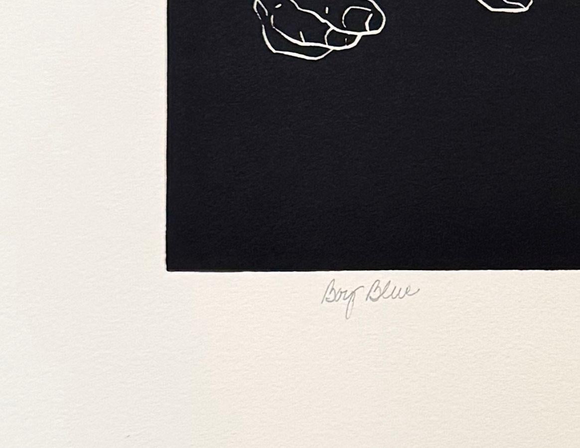 Blauer Junge Junge, von Fernando reys (Schwarz), Nude Print, von Fernando Reyes