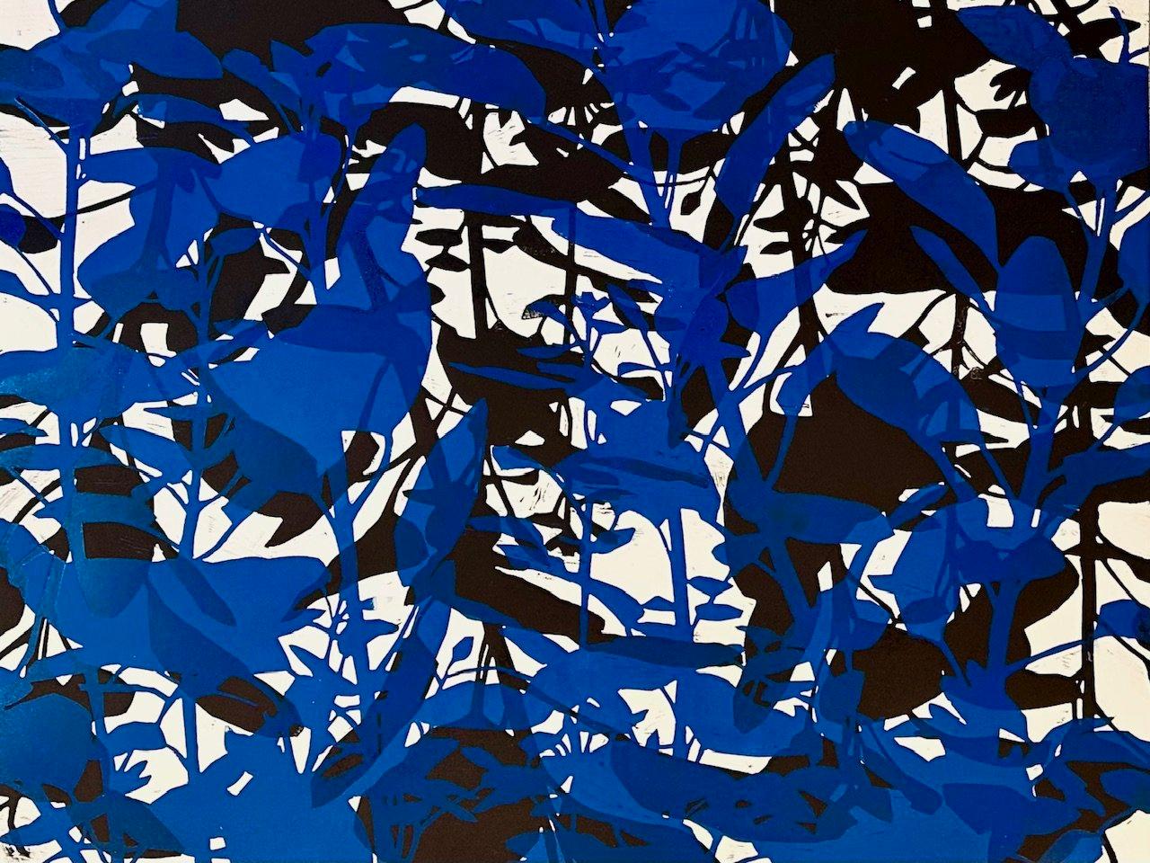 Foliage (Black and Blue) - Print by Fernando Reyes